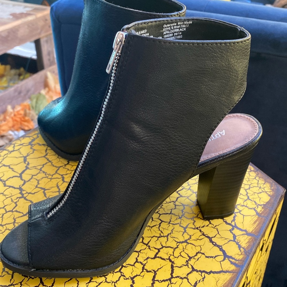 Women’s Size 8 Apt 9 Open-Heel, Open-Toe Black An… - image 1